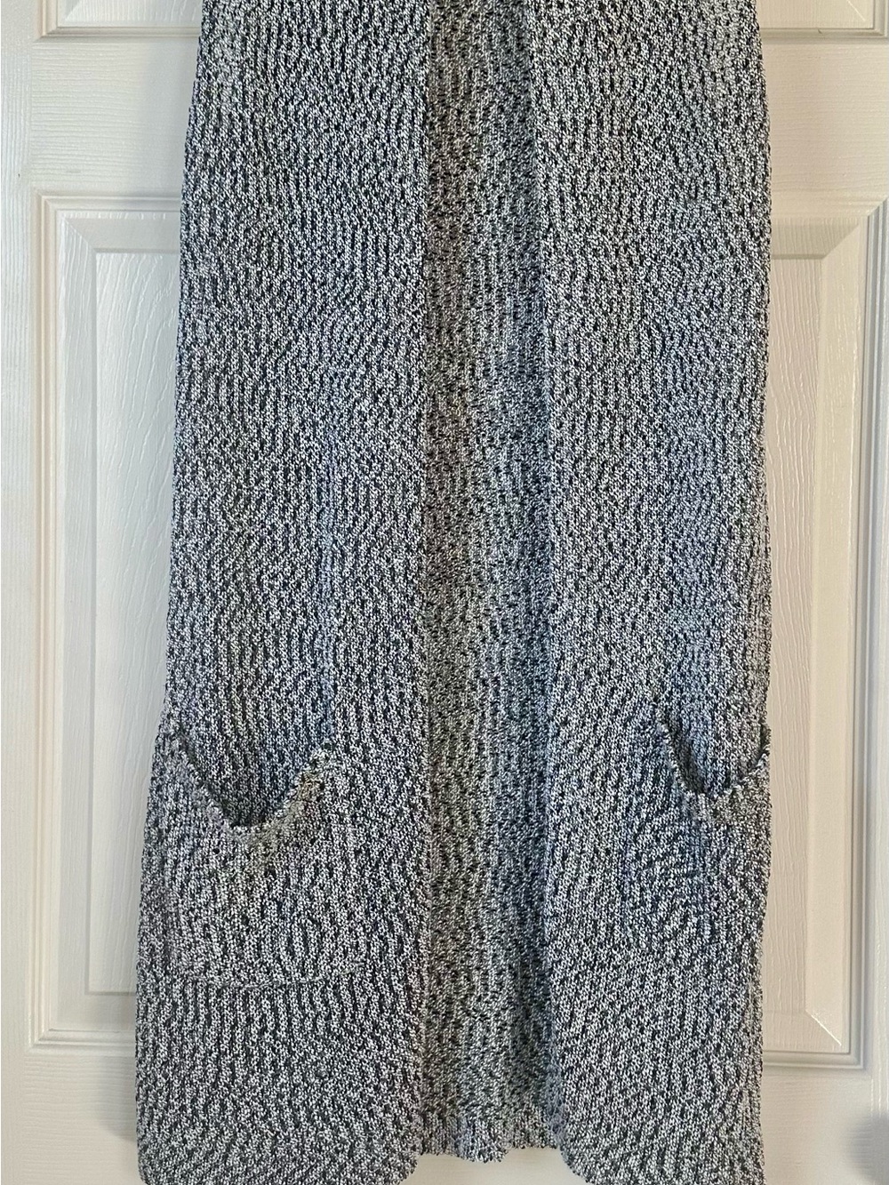 Cyrus Black & White Marled Knit Cardigan